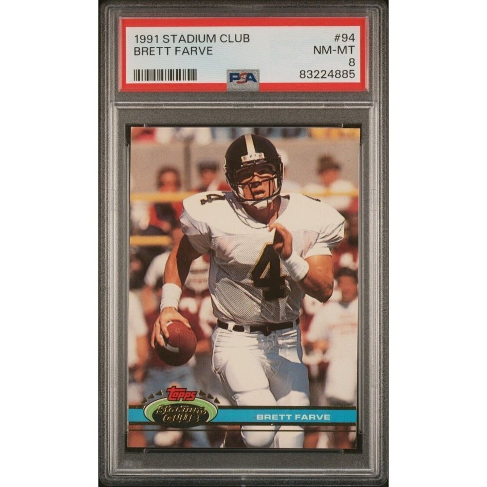 1991 Stadium Club Brett Favre RC PSA 8 Rookie #94 HOF